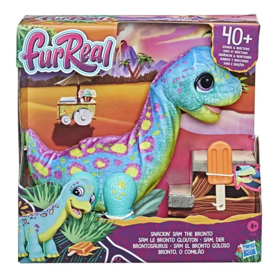 Furreal Dinosaurio Interactivo Snackin' Sam The Bronto Color Verde