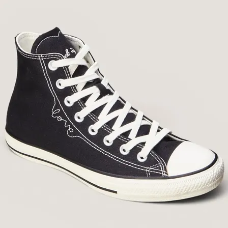 Chuck Taylor All Star In Love Longo Tecido Feminino Preto/amendoa/preto Liso 34 Br