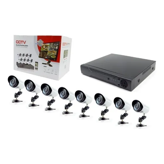 Kit Seguridad Hd  Dvr + 8 Camaras + Disco 1tb  Cableado Mli