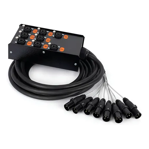 Medusa Mancini 8 Vias XLR P10 Multicabo Combo 3m Conectores