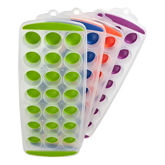 Set X4 Hieleras Cubeta Hielo Molde Silicona Extracción Fácil