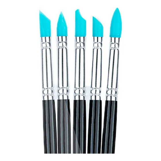 Kit de cepillos de peinado de silicona Estecas para acabado