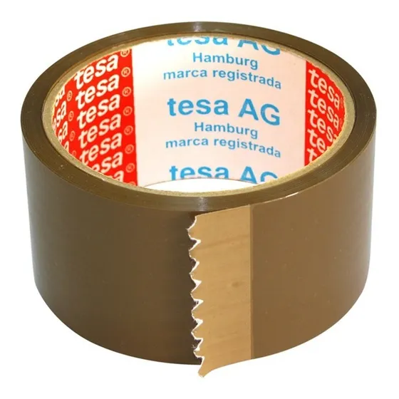 Pack 6 Unidades Cinta Embalaje Cafe Tesa 40 Mts