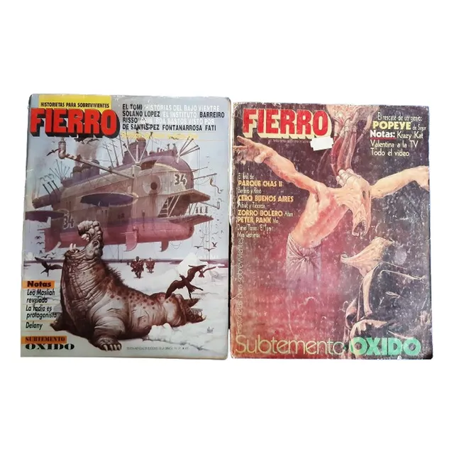Set De 2 Revista Comic Fierro - Ed Argentina 1989 - 1992