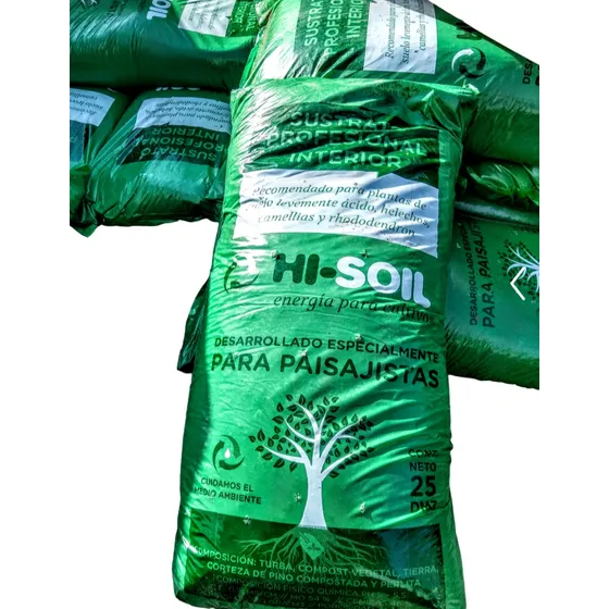 Tierra Sustrato Profesional Plantas Interior Hi Soil 25 Lts