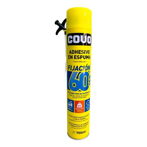 Adhesivo En Espuma De 750 Ml Covo Fijación En 60 Segundos