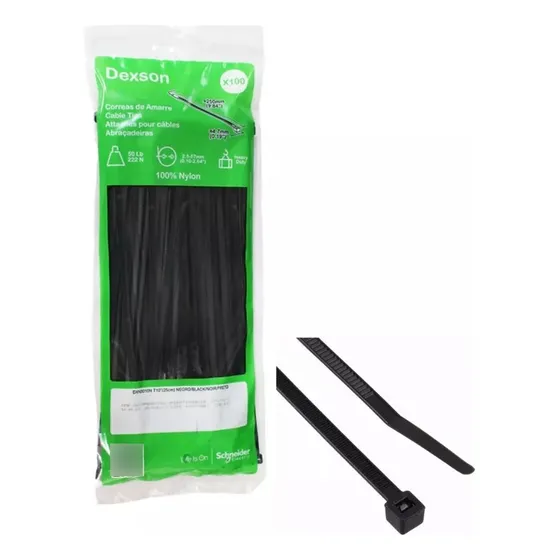 Pack X20 Amarre 15cm 6 Negro X 100 Und Dexson Dxn3006n