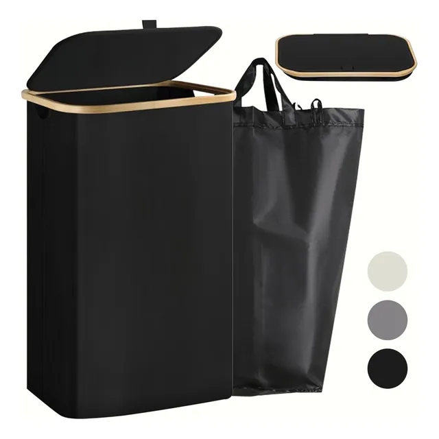 Cesto De Ropa Sucia Plegable Bote Canasto Con Tapa Y Bolsa
