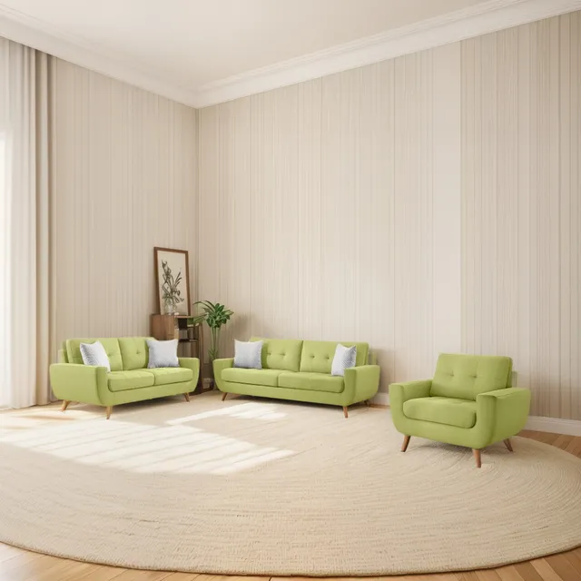 Juego De Sala 3 2 1 Sofia Living Furniture Verde