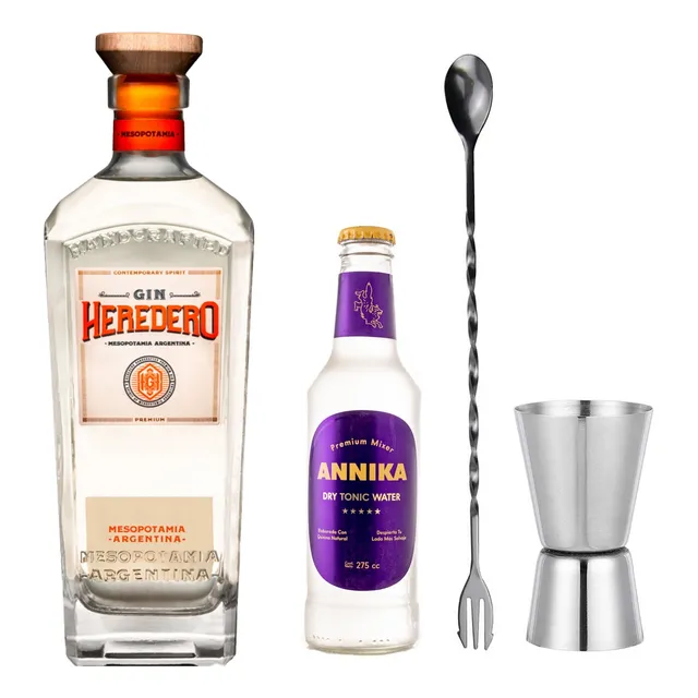 Kit Gin Tonic Heredero + Tónica Annika + Cuchara + Jigger