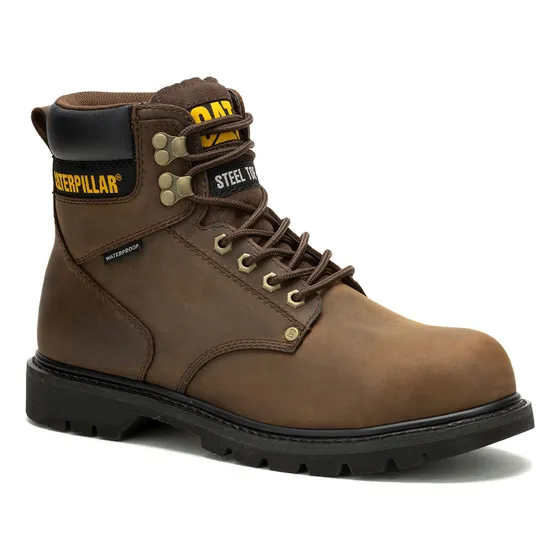 Bota Caterpillar Second Shift St Wp Dark Brown Para Hombre