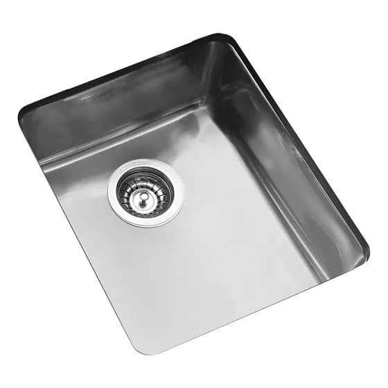 Pileta De Cocina Simple Acero Quadra Q40 Johnson            
