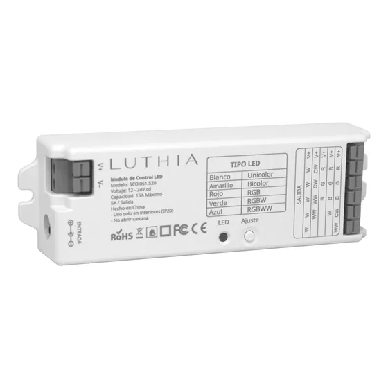 Controlador Zigbee Tiras Led Rgb+ww Colores Blanco App Tuya