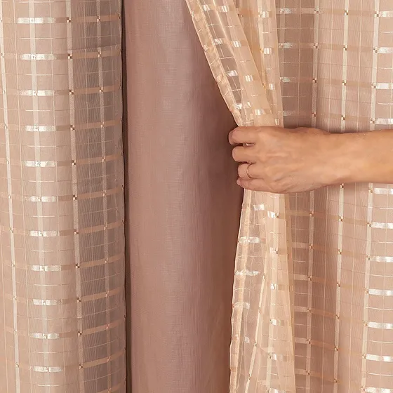 Cortina Blackout Pvc Voil Xadrez 2,80 X 2,30 - Eddi Casa