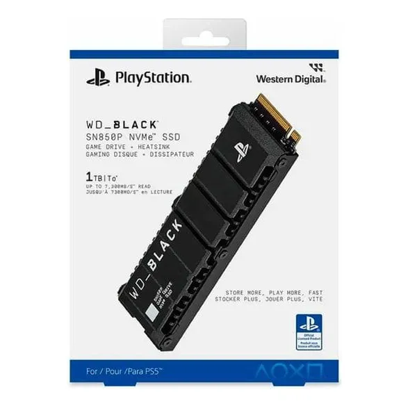 Memoria Ssd Wd Black Nvme Para Ps5 Sn850p 1tb Black Negro
