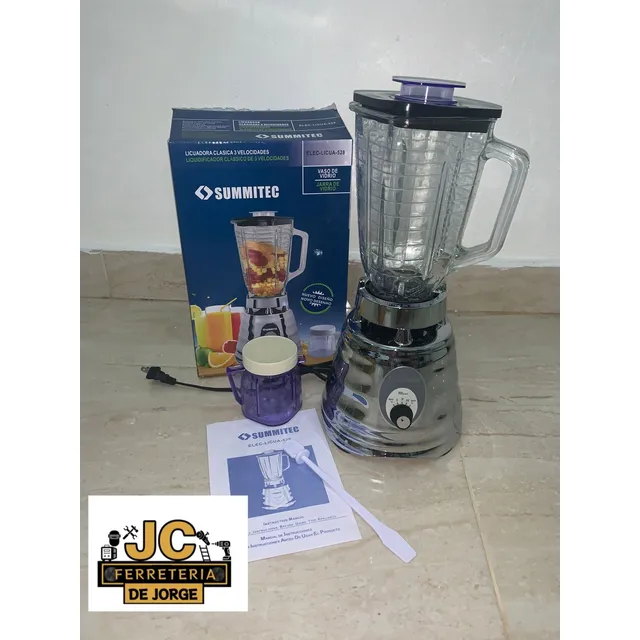 Licuadora Summitec 1.25l 3 Velocidades Jarra De Vidrio