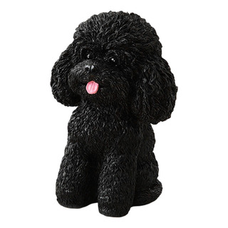 Estatua Para Perros Sentado Jardín De Cachorros Negro Estatua Para Perros Sentado Jardín De Cachorros Negro