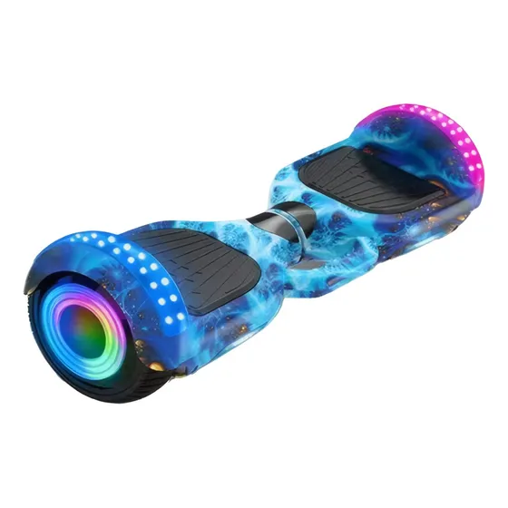 Hoverboard Infantil 6.5  Led Bluetooth 600w - Premium Fogo Azul