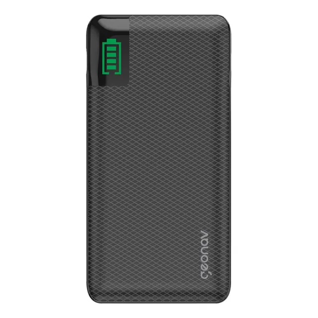 Carregador Portátil Universal Powerbank 10000mah 2 Portas Usb E 1 Porta Usb-c Geonav Preto