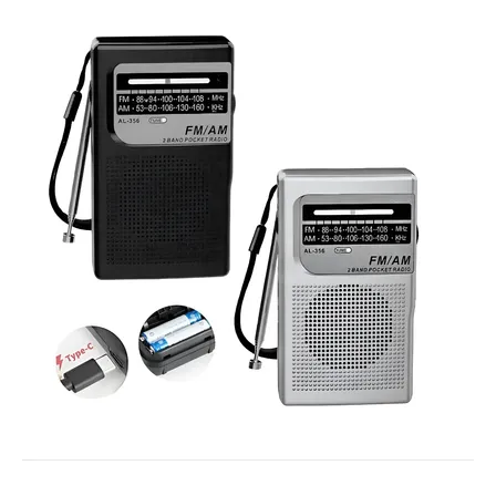 Radio Pilha Am Fm Recarregável Portátil Leve Prático Bolso Sortido 127/220v