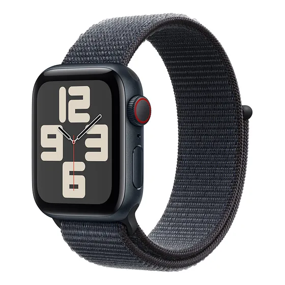 Apple Watch SE GPS + Cellular • Caja de aluminio color medianoche de 40 mm • Correa loop deportiva color tinta - Distribuidor Autorizado