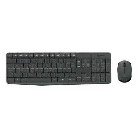 Combo Teclado e Mouse sem fio Logitech MK235 Layout ABNT2