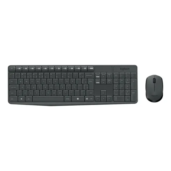 Combo Teclado e Mouse sem fio Logitech MK235 Layout ABNT2