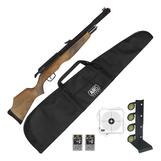 Carabina Pressao 5.5mm Pcp 1033fps Gamo Riser + Alvo Metal