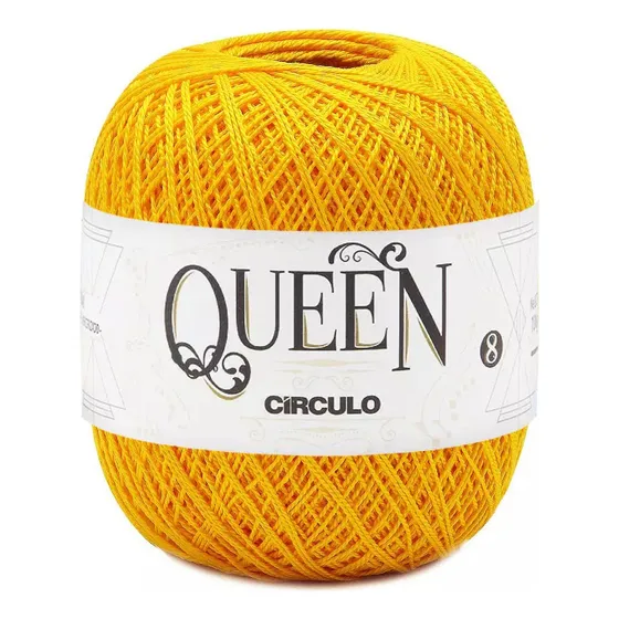 Fio Queen 8/2 Circulo 100g 678mts 100% Algodão Tex 147,5 Cor 1289- Canário