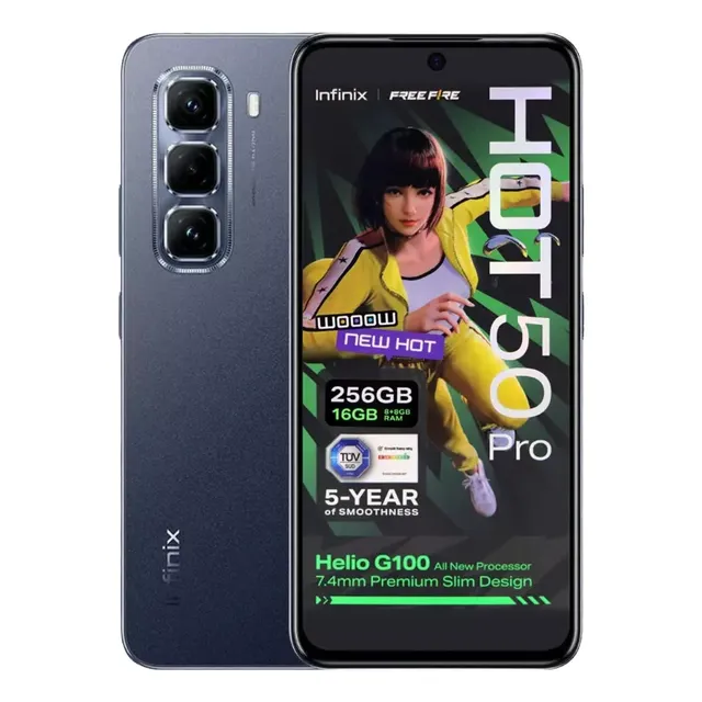 Infinix Hot 50 Pro 4G 256 GB/8 GB de RAM Free Fire Color Negro