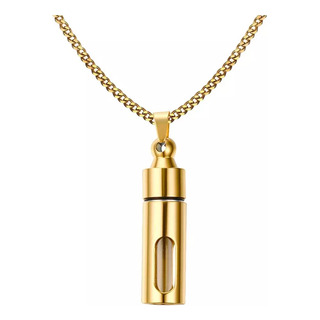 .. Collar Con Colgante De Urna De Botella Abierta Para Ceniz .. Collar Con Colgante De Urna De Botella Abierta Para Ceniz