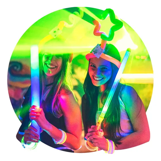 Full 100 Art. Combo Cotillon Luminoso Led Neon Fluo Carioca