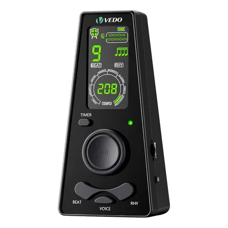Metronomo Digital Com Temporizador Controle De Volume Preto
