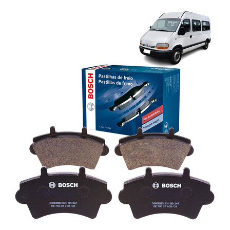 Jogo Pastilha Bosch Bb347 Renault Master Desde 2012 Jogo Pastilha Bosch Bb347 Renault Master Desde 2012