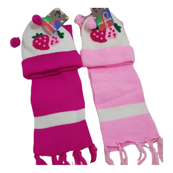 Set Gorro Y Bufanda Tejido Niñas