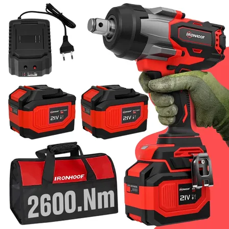 2600nm Chave De Impacto Potente Brushless 6ah 2 Bateria