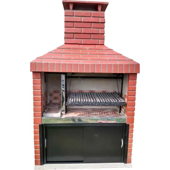 Parrilla Premoldeada Alonso 1.45mtr Símil Ladrillo Reforzada