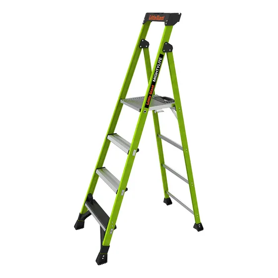 Escalera 1.8 M Aluminio Y Fibra Con Soporte Little Giant