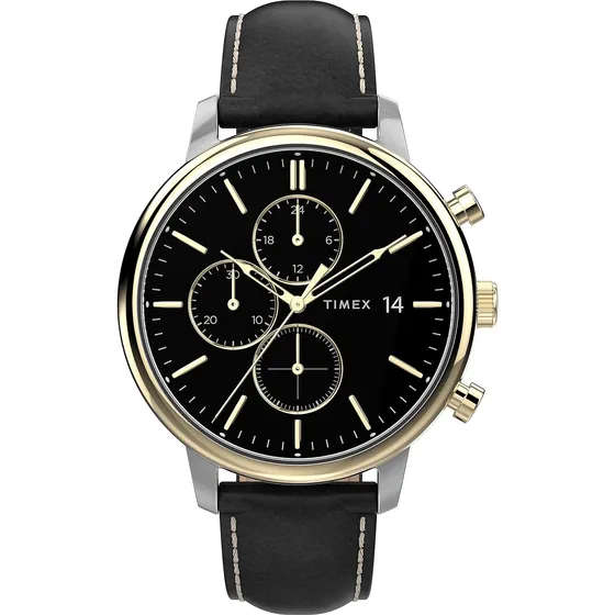 Reloj Timex Chicago Chronograph 45mm Negro/dos Tonos