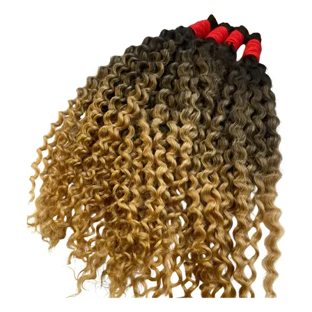 Cabelo Humano Moreno Iluminado Cacheado 65cm 50g Mega Hair
