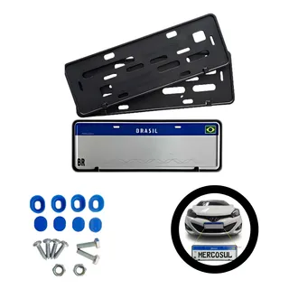 Suporte Moldura Placa De Carro Mercosul Lacres E Parafusos Suporte Moldura Placa De Carro Mercosul Lacres E Parafusos