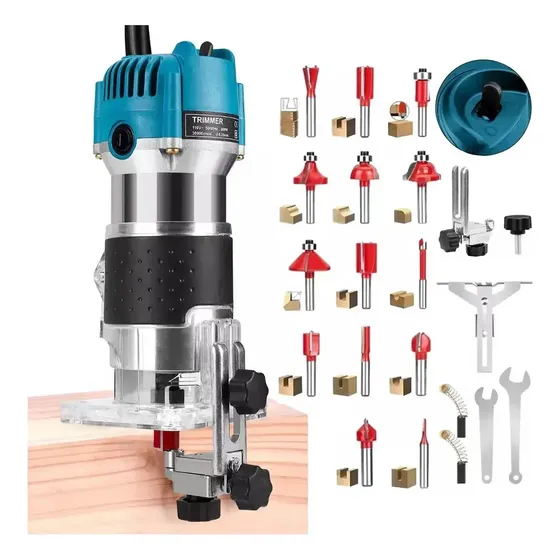 Router Madera 800W 30000RPM Aluminio Carburo Carpintería