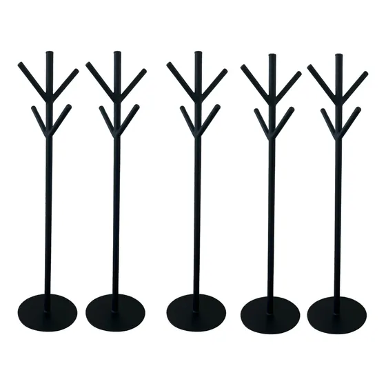 5 Percheros De Metal Para Bolsa / Perchero Para Restaurante Color Negro