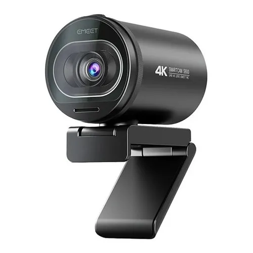 Cámara Web 4k Ultra HD 8Mpx Emeet S600 Webcam con Enfoque Automático, 2 Micrófonos de Reducción de Ruido, FULL HD 1080p 60FPS Color Negro