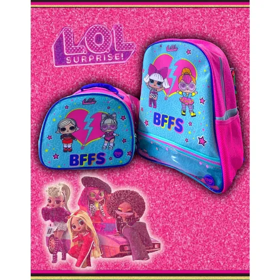 Set De Morral Lol Bffs 45 Cm Con Lonchera 