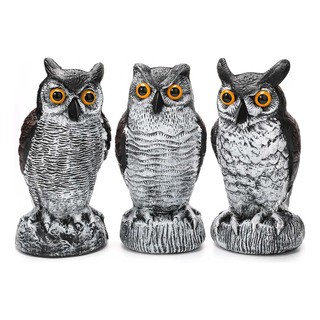Ezoon 3 Pack Owl Decoy Para Ahuyentar A Las Aves, Espantapáj Ezoon 3 Pack Owl Decoy Para Ahuyentar A Las Aves, Espantapáj