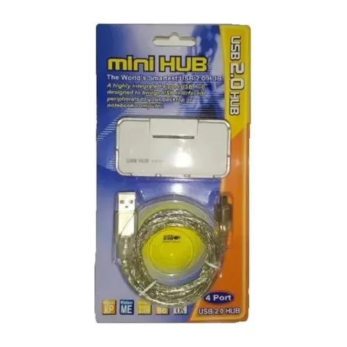  Multiplicador Hub Usb 2.0 4 Puertos W/std-01 Blanco 480 Mbp