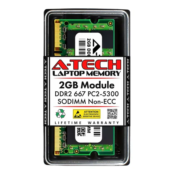 Memoria Ram 2gb 1x2gb Ddr2 667 Mhz Sodimm A-tech Fba_ct25664