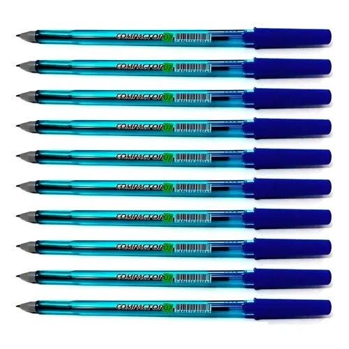 Kit 10 Canetas Esferográficas Kaz Glossy 1.0 Azul | MercadoLivre