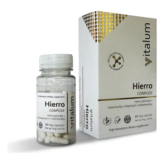 Hierro Quelado Complex Vitalum 60 Caps Mayor Absorción
